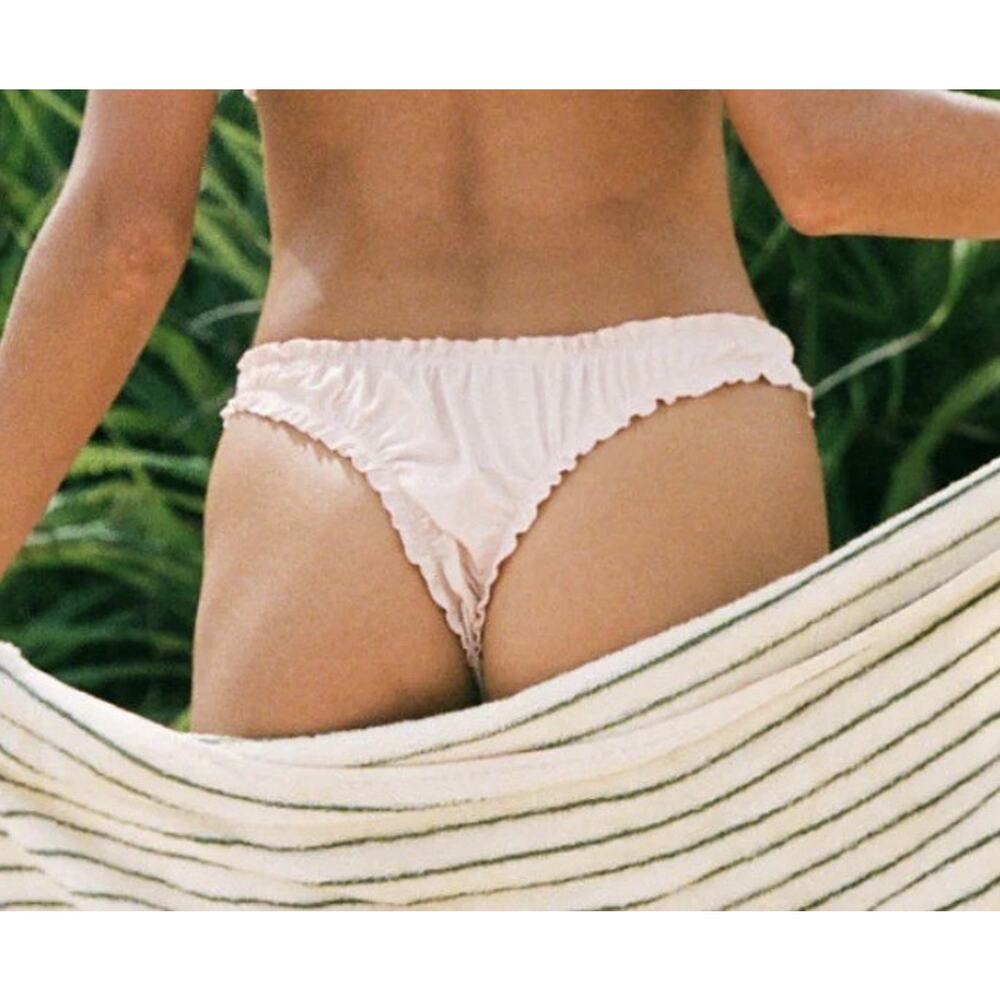 Aila Blue Swim Bikini Bottom Coco Ruffed Swimwear Beach Summer - Picture 9 of 9
